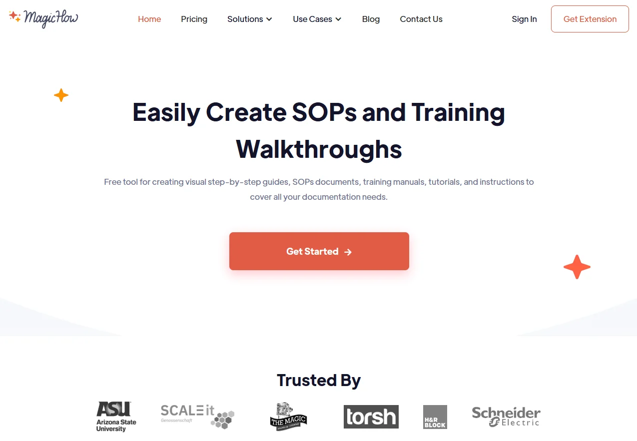 Screenshot of the MagicHow website homepage