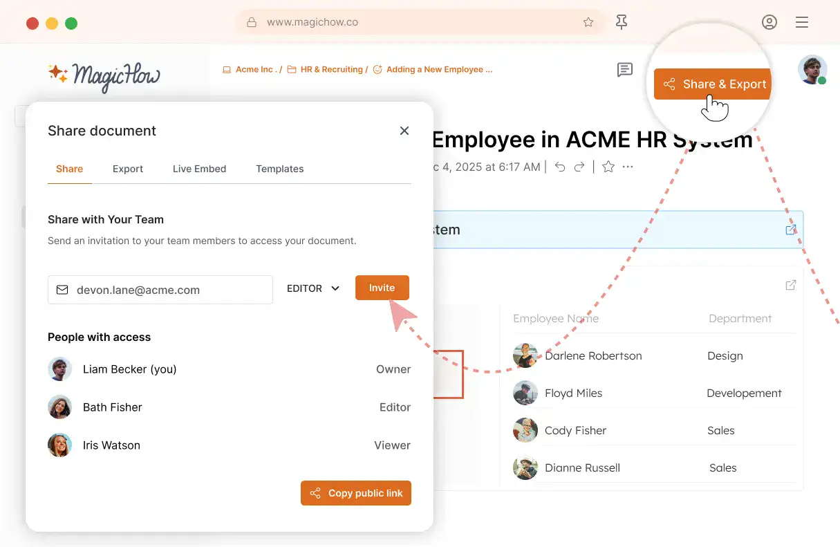 Share with your team